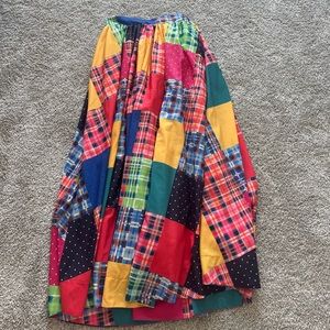 Anthropologie patchwork maxi skirt